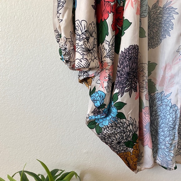 Silk Floral Kimono - Picture 4 of 6